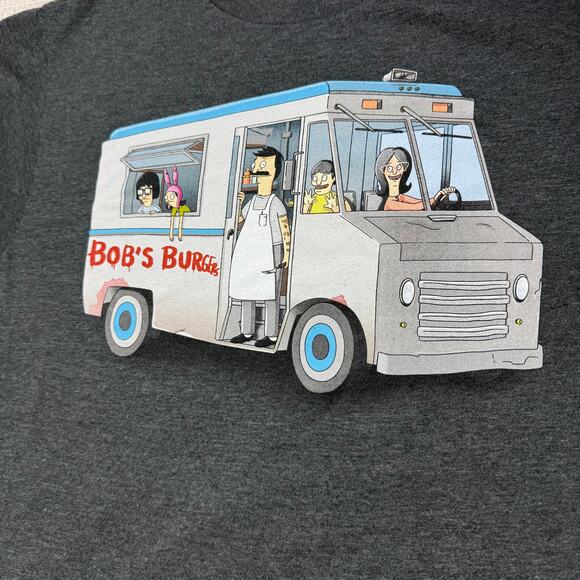 Bob's Burgers by Ripple Junction Graphic Tee Gray Size Medium - Picture 7 of 7
